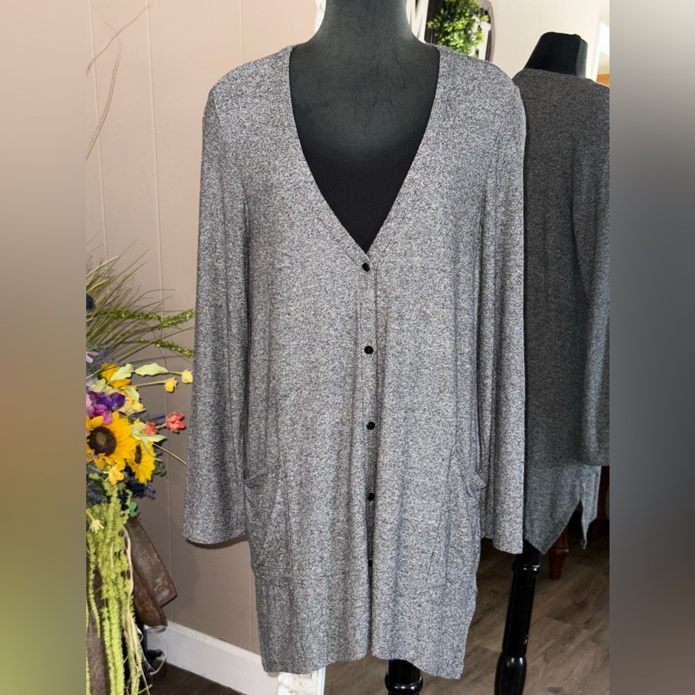 J. Jill • Wearever Button Front Long Cardigan